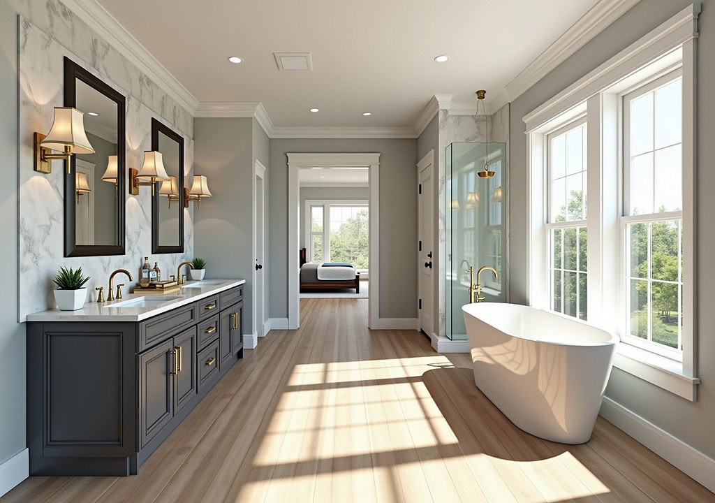 Renovated bathroom design
